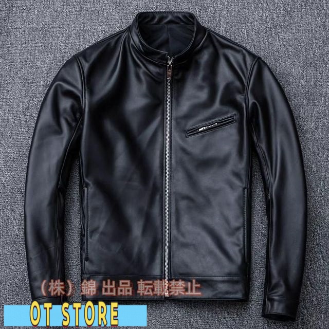 ライダースジャケット メンズ レザージャケット 本革 羊革 革ジャン ライダース ジャケット シンプル 柔らかい 肌触りいい 軽い 人気ジャケット