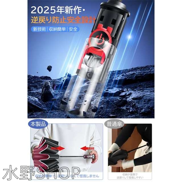 折りたたみ傘 逆折り式 晴雨兼用 自動開閉 逆戻り防止 10本骨 反射テープ付き 逆折り畳み傘 男女兼用 撥水 耐風 丈夫 遮光 UVカット 折りたたみ傘 逆折り式 晴雨兼用 自動開閉 逆戻り防止 10本骨 反射テープ