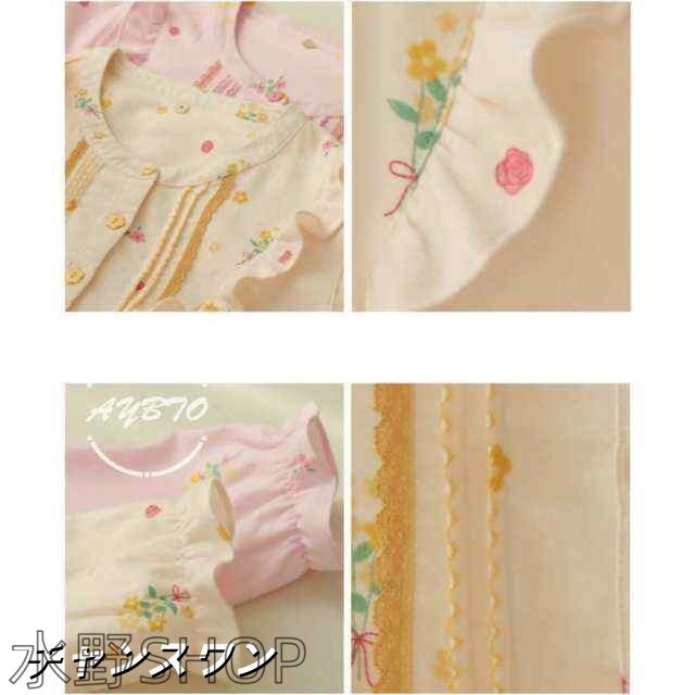 ネグリジェ ワンピース パジャマ ルームウェア 和風 ルームワンピース