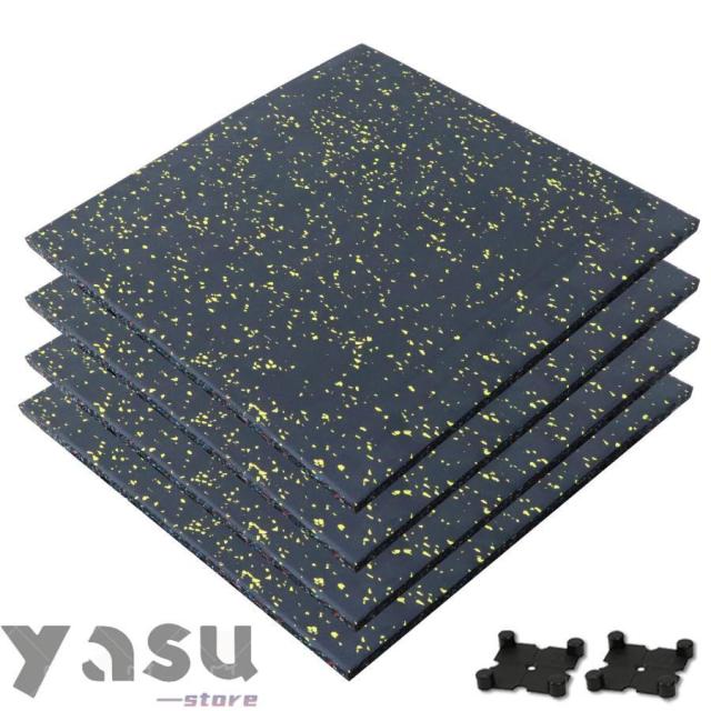 ジムマット ラバーマット ゴムマット 20mm 硬度60?65 50cm*50cm 連結パーツ付き（無料） 防音マット筋トレ マット トレーニングマット ジム フロアマット 衝撃
