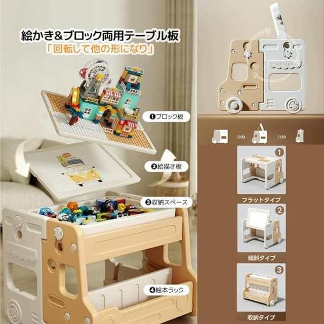 2点セット 子供デスクセット キッズデスク チェア 学習机セット 多機能