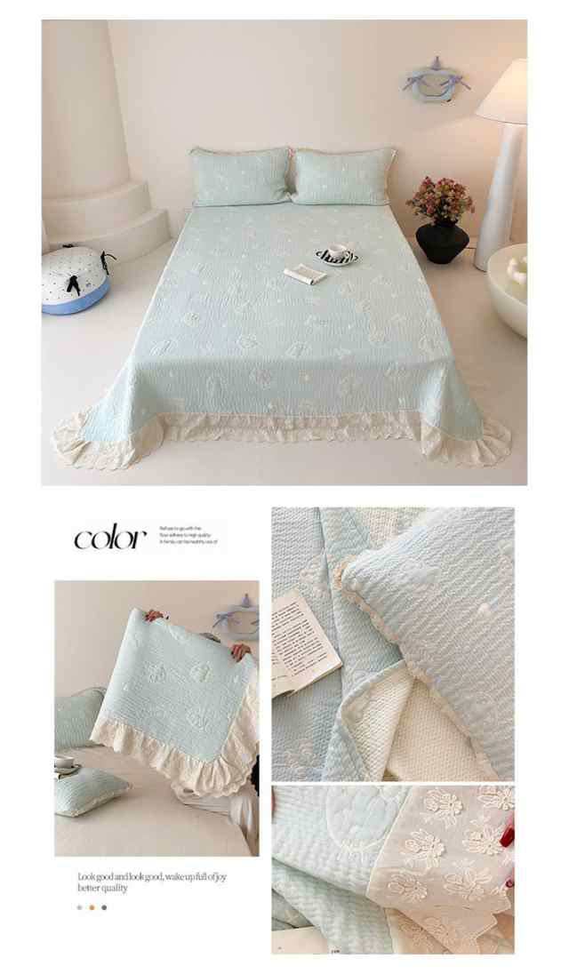 ベッドスプレッド ベッドカバー キルト キルティング 綿 3点セット