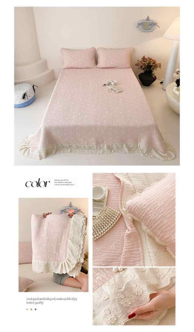 ベッドスプレッド ベッドカバー キルト キルティング 綿 3点セット