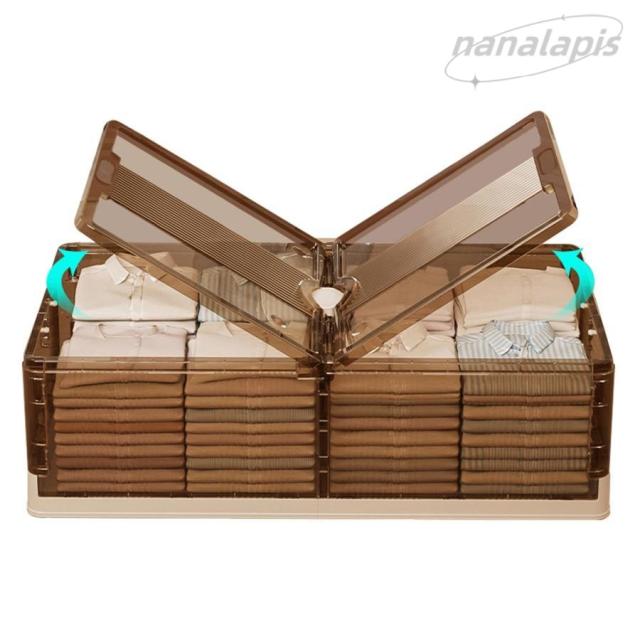 ベッド下 収納ケース 蓋付 収納ボックス 折り畳み 衣装/布団/毛布収納ケース 積み重ね コンテナ キャスター付 組立簡単 收?箱 防塵 防カビ 家庭/オフィス/車用