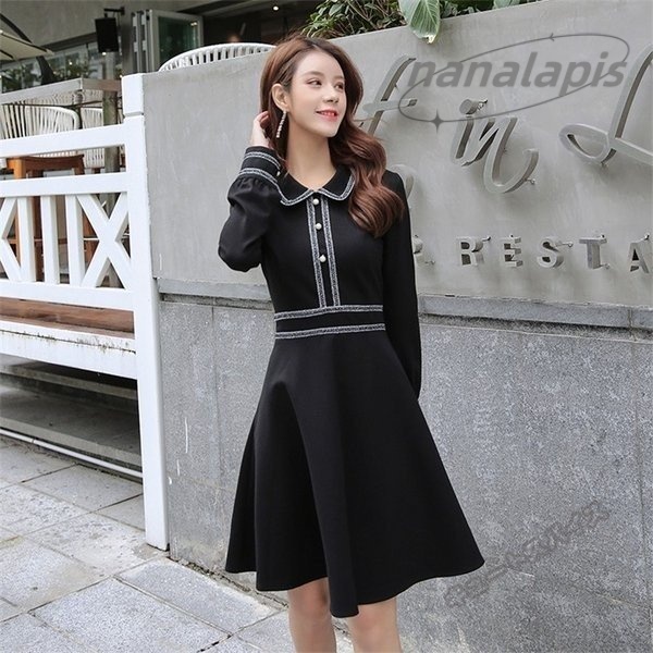 ワンピース 膝丈 ワンピ レディース キレイめ 長袖 ワンピース フォーマル ドレス 黒ワンピース 30代40代 入学式 スーツワンピース パーティドレス