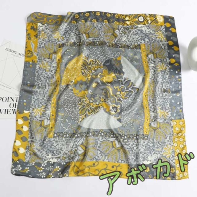 大判 正方形 スカーフ 90cm 総柄 花柄 柄 レディース ストール シルク