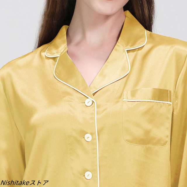 シルク パジャマ レディース シルク100% ルームウェア 部屋着 春 秋 冬