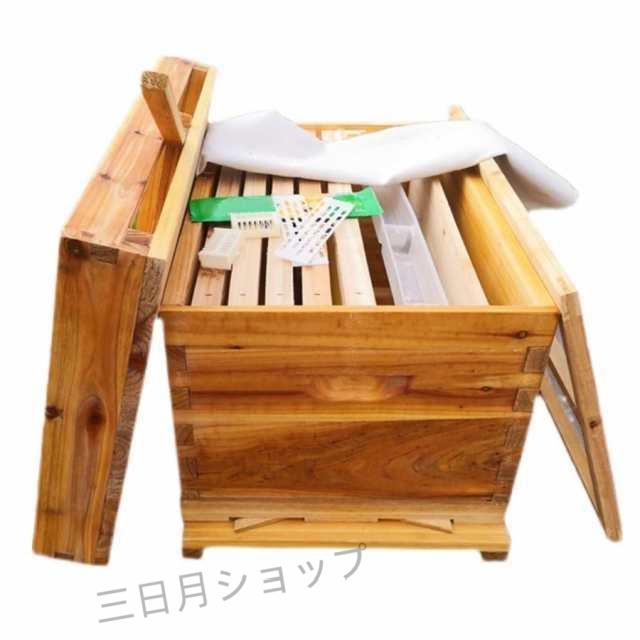 巣箱 養蜂箱養蜂器具蜂蜜蜂の巣箱 ミツバチ セット蜜蜂巣箱7/ 10フレーム 蜜蜂の巣箱と道具 蜂蜜キーパー みつばち巣箱 耐久性のあります 防水性と防食性 杉木巣