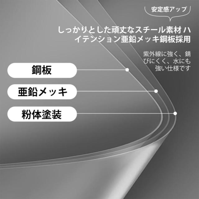 カーポート スチール製 車用シェルター 高耐久性 屋根付き 鉄製フレーム 駐車場 日除け 雨除け 大型_3