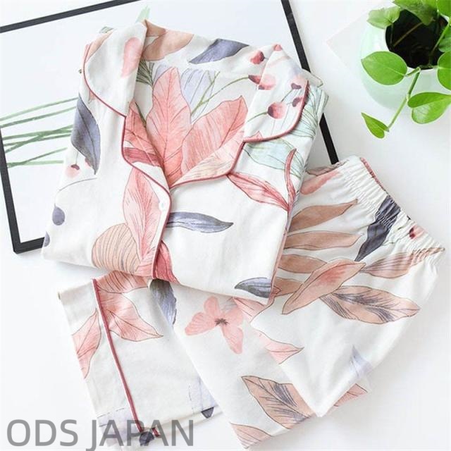 パジャマ レディース 前開き 春夏秋冬 人気 長袖 ルームウェア 寝巻き 2点セット 綿 長ズボン シャツパジャマ 寝間着 部屋着 体型カバー 韓国風 可愛い 新品