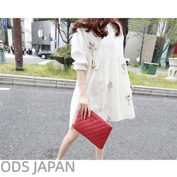 ワンピース レディース 春夏  リゾートワンピース 五分袖 チュニック 刺繍花柄  大きいサイズ 新作 ミニ丈ワンピース 可愛い
