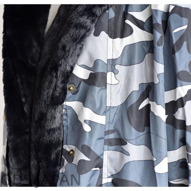 モッズコートミリタリージャケットスワローテールフェイクファー付き