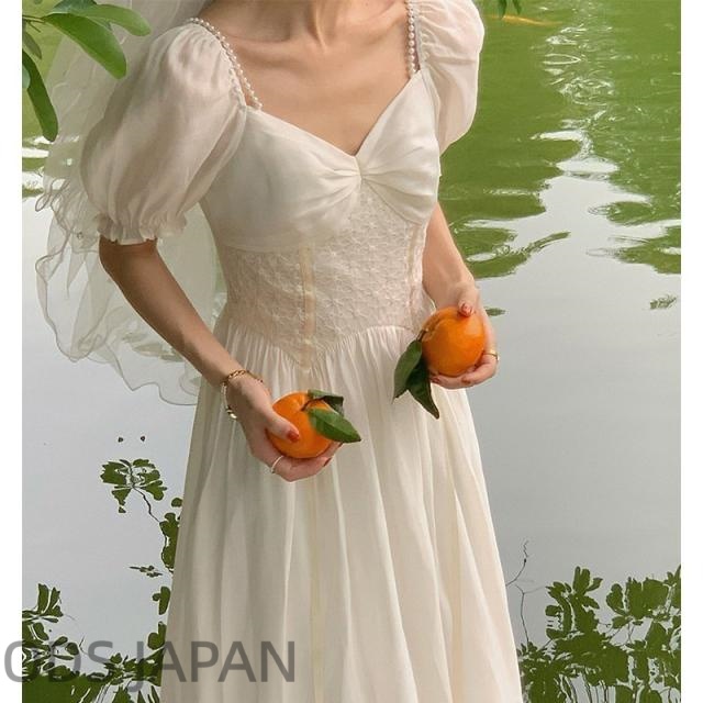 ワンピース レディース きれいめ 夏服 白 半袖 真珠ドレスシャツ Aライン マキシ お呼ばれ おしゃれ 着痩せ 通勤 韓国風 新品 母の日結婚式40代 30代 20代 ワンピース レディース きれいめ 夏服 白 半袖 真珠ドレスシャツ A