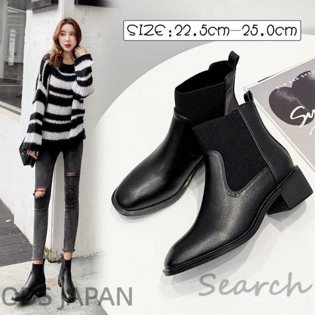 ショートブーツ レディース 裏ボア 美脚 ブーツ 靴 歩きやすい PU革靴 防寒 秋冬 お洒落 冬新作 無地