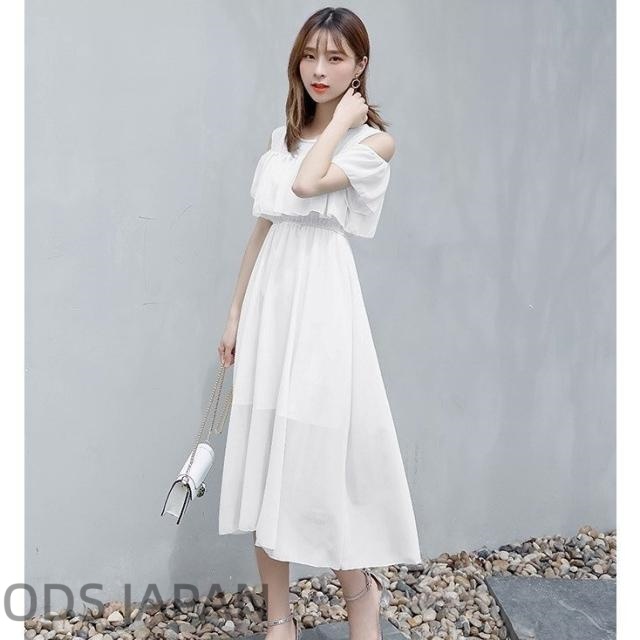 マキシワンピース シフォンワンピース リゾート 夏 半袖 マキシ丈ワンピース 通勤 結婚式 白ワンピ ホワイト 春 ロング マキシワンピ ワンピース おしゃれ