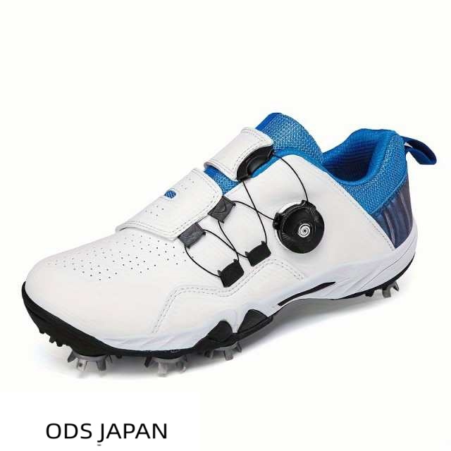 メンズ ゴルフシューズ ダイヤル式 スニーカー 超防水 ダイヤル式スパイクレスシューズ ゴルフ靴 シューズ 靴 滑り止め ゴルフ用品 ダイヤル式ブラック レッド ブルー グリーン