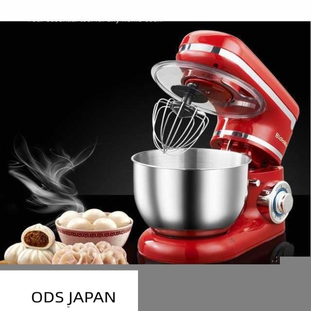 スタンドミキサー 業務用ミキサー 5L大容量ボウル 7段階変速 3種類アタッチメント付き 低騒音 混ぜる?練る?泡立てる 多機能メタルミキサー パンこね機 家庭用 業