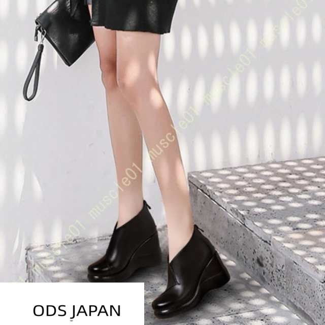 レディース ショートブーツ ハイヒール 身長アップ 厚底ブーツ