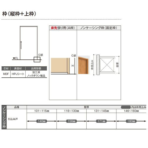 ラシッサ リクシル 室内引戸 ラシッサUD 上吊方式 引込み戸 自閉機能 木質面材 戸袋ユニットなし HHFノンケーシング枠 採光タイプ  2020/2220/2620 DIY ドア、扉、板戸、障子