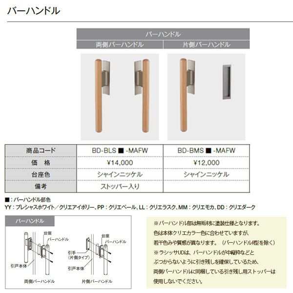 リクシル 室内引戸 ラシッサUD アウトセット方式 片引戸 Wソフト