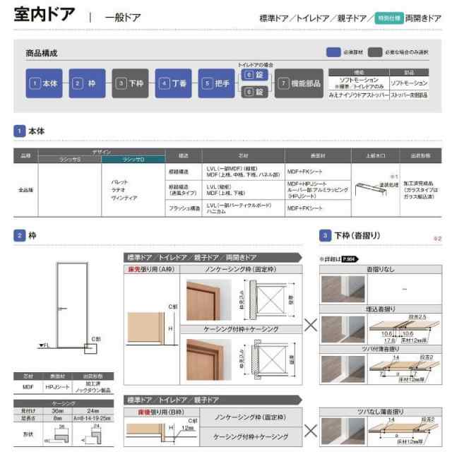 オーダーサイズ 】リクシル ラシッサD パレット 室内ドア 標準ドア