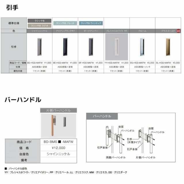 オーダーサイズ 】リクシル ラシッサD パレット 室内引戸 Ｖレール方式