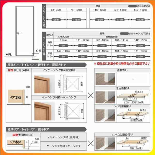 トイレドア ラシッサD ヴィンティア LAY ケーシング付枠 05520/0620