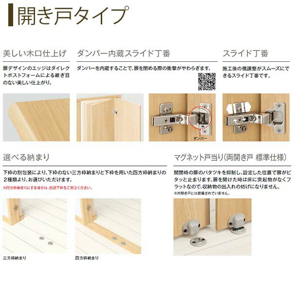 楽天市場】YKKAP ラフォレスタ クローゼットドア 両開き戸