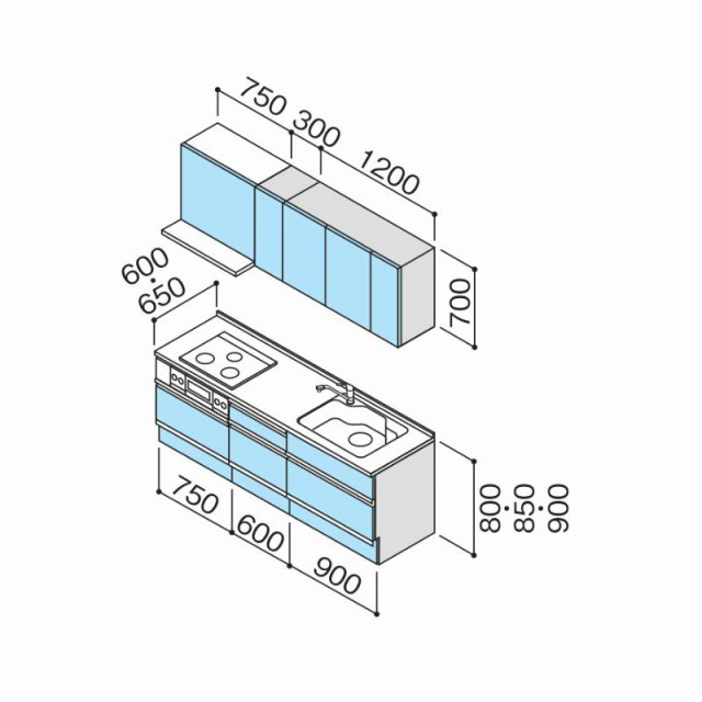 システムキッチン ラクエラ I型 W2250mm スライド収納プラン シンシア TUシンク 3口コンロ 標準タイプ クリナップ 間口225 奥行き60cm 下の通販は