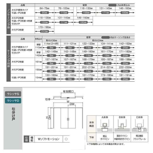 可動間仕切り 引き分け戸 引戸上吊方式 ラシッサD ヴィンティア LAY