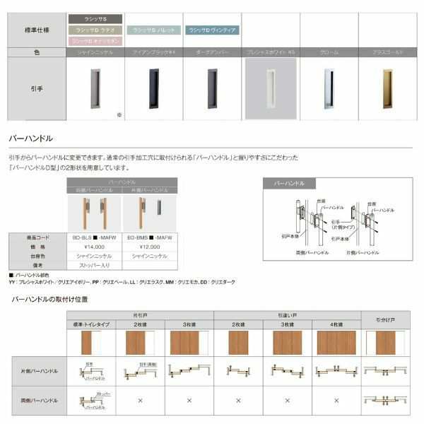 可動間仕切り 引き分け戸 引戸上吊方式 ラシッサD ヴィンティア LAY