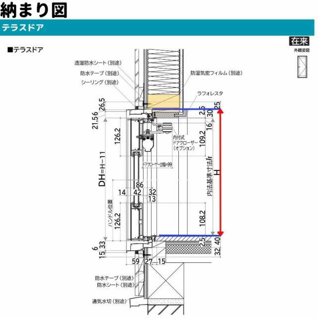 テラスドア 半外付 06920 エピソード２ ＮＥＯ W730×H2030 mm YKKap 断熱 樹脂アルミ複合 サッシ テラス 勝手口 ドア 窓  リフォーム DIYの通販はau PAY マーケット - リフォームおたすけDIY | au PAY マーケット－通販サイト