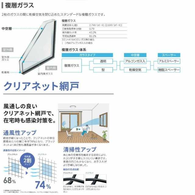 エピソード（YKK AP） 引違い窓 半外付 16505 エピソードII ＮＥＯ−Ｂ