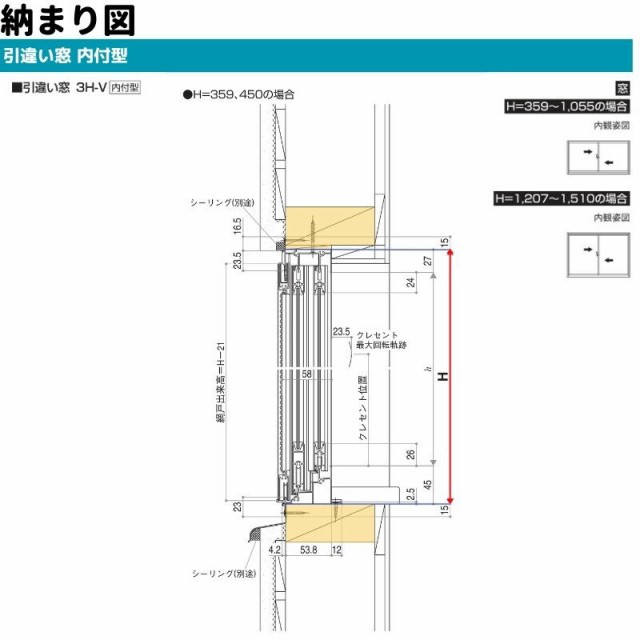 引違い窓 内付型 特注 W1501〜1800×H1171〜1370 mm 簡易限定サッシ 3H-V オーダーサイズ YKKap 単板ガラス アルミサッシ  倉庫 仮設 工場の通販はau PAY マーケット - リフォームおたすけDIY | au PAY マーケット－通販サイト