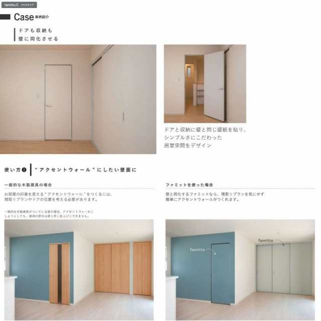 YKKap 室内ドア ファミット スリム枠 famitto C クロス C01 トイレドア 08220 W823×H2019mm YKK 建具 室内ドア 交換 リフォーム DIY - 6