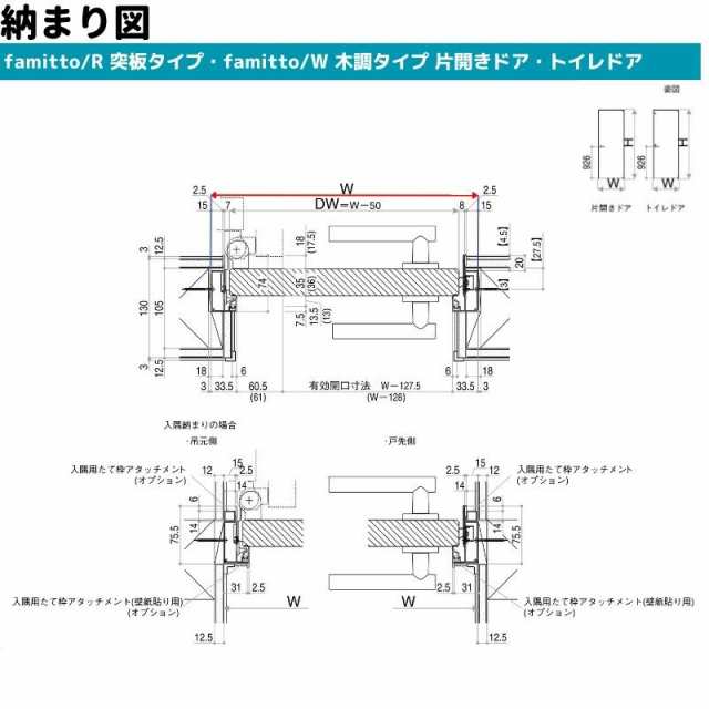 YKKap 室内ドア ファミット スリム枠 famitto/W 木調 TL 片開きドア 07320 [ W733×H2019mm ] YKK 建具 室内ドア 交換 リフォーム DIY