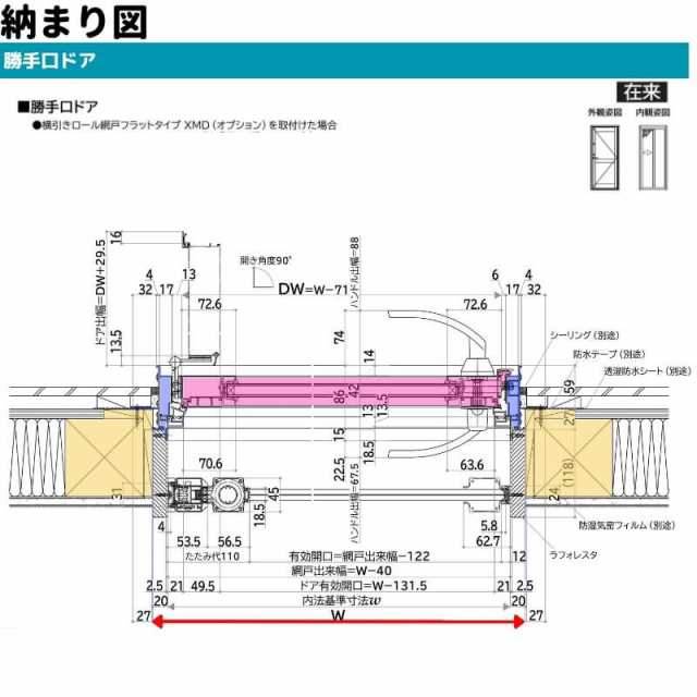 特注 勝手口ドア エピソードII ＮＥＯ W564~874×H1480~1830 mm オーダーサイズ YKKap 断熱 樹脂アルミ複合 サッシ 勝手口 ドア 窓 リフ