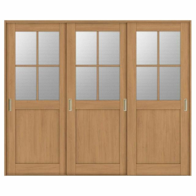 室内引戸 引き違い戸 3枚建 Vレール方式 ラシッサS ガラスタイプ LGH ケーシング付枠 2420 W2432×H2023mm リクシル トステム 引違い戸 ドア 引き戸 LIXIL/TOSTEM リビング建材 室内建具 戸 扉 ドア リフォーム DIY
