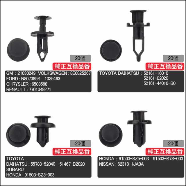 内張りクリップ ブラッシュクリップ プルリベット 12種 240個セット ケース入 内装 外装 固定用 I 526の通販はau Pay マーケット オートパーツ専門店 Eale