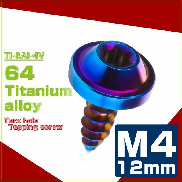 タッピングネジ M4×12mm チタン トルクス穴 フランジ付き ビス 焼きチタン JA1021の通販はau PAY マーケット  オートパーツ専門店 EALE au PAY マーケット－通販サイト