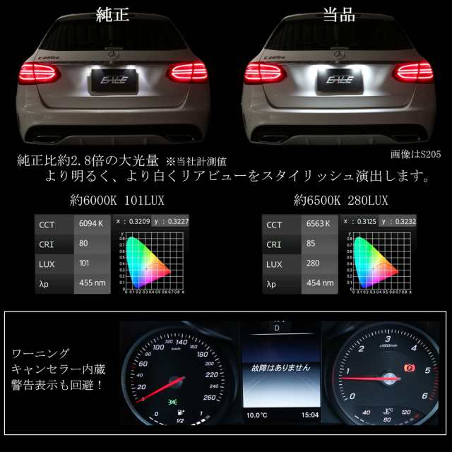 メルセデス ベンツ LED ライセンスランプ CLAクラス X117 Cクラス S205 ナンバー灯 ユニット 6500K R-406-Sの通販はau  PAY マーケット - オートパーツ専門店 EALE | au PAY マーケット－通販サイト