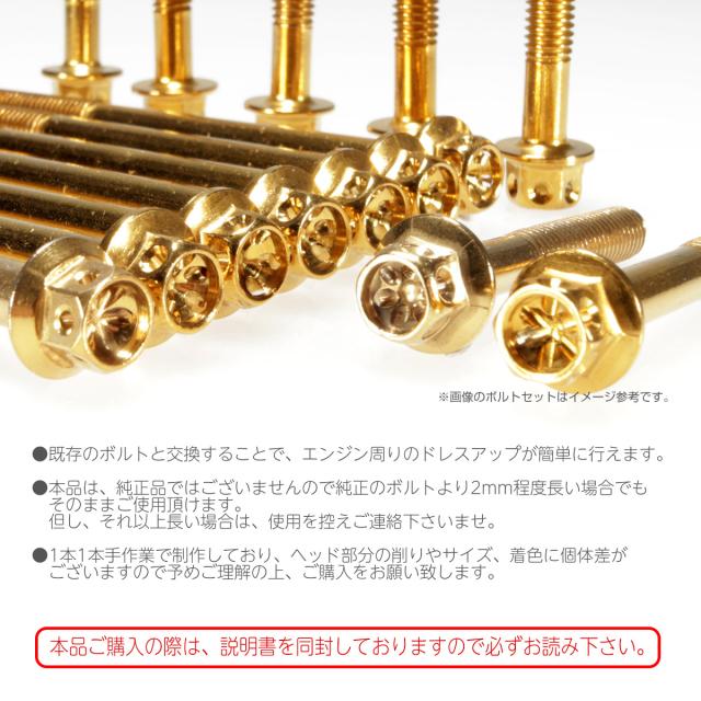 エイプ 50 100 05 エンジンカバーボルト 14本セット フラワーヘッド ゴールド Tb6155の通販はau Pay マーケット オートパーツ専門店 Eale