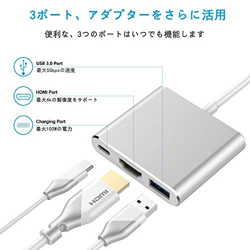 Type C Switch HDMI 出力 3in1 Switch ドック スイッチ HDMI 出力 ニンテンドースイッチ hdmi 変換アダプタ 4K解像度  USBタイプC 高速転送PDポート MacBook Pro/MacBook Aの通販はau PAY マーケット - MIKIYA | au PAY  マーケット－通販サイト