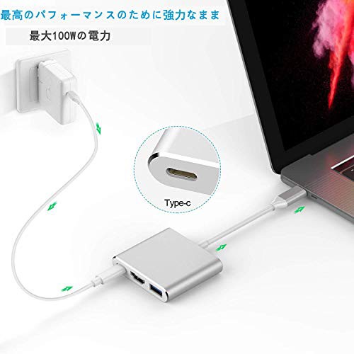 Type C Switch HDMI 出力 3in1 Switch ドック スイッチ HDMI 出力 ニンテンドースイッチ hdmi 変換アダプタ 4K解像度  USBタイプC 高速転送PDポート MacBook Pro/MacBook Aの通販はau PAY マーケット - MIKIYA | au PAY  マーケット－通販サイト