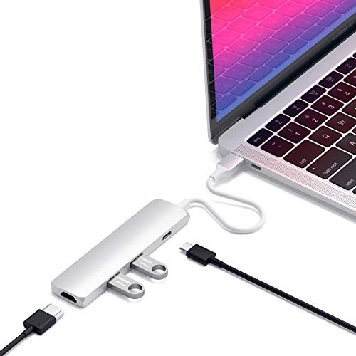 Satechi スリム アルミニウム Type-C マルチ アダプター 4K HDMI USB3.0 (シルバー)の通販は