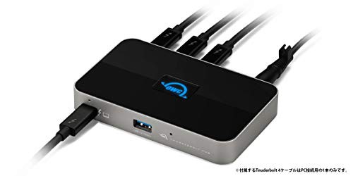 OWC Thunderbolt Hub（Mac/Windowsパソコン向けThunderbolt 4対応 3ポートハブ）アミュレットオリジナル日本語クイックガイド付き