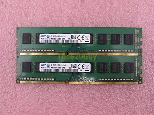 SAMSUNG PC3-12800U (DDR3-1600) 4GB x 2枚組 合計8GB 240ピン DIMM デスクトップパソコン用メモリ 動作品