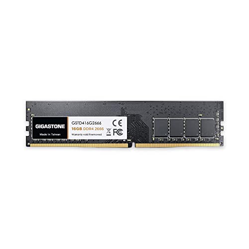 メモリ DDR4Gigastone デスクトップPC用メモリ DDR4 16GBx1枚 DDR4-2666MHz PC4-21300 CL19 1.2V UDIMM 288 Pin Unbuffered Non-ECC Memo