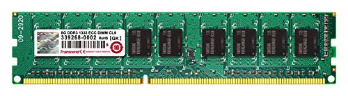 Transcend サーバー ワークステーション用メモリ PC3-10600 DDR3 1333 8GB 1.5V 240pin ECC DIMM TS1GLK72V3H