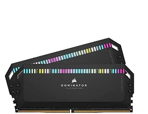 CORSAIR DDR5-5200MHz デスクトップPC用 メモリ DOMINATOR PLATINUM RGB DDR5 32GB [16GB×2枚](PC5-41600) ブラック CMT32GX5M2B5200C40